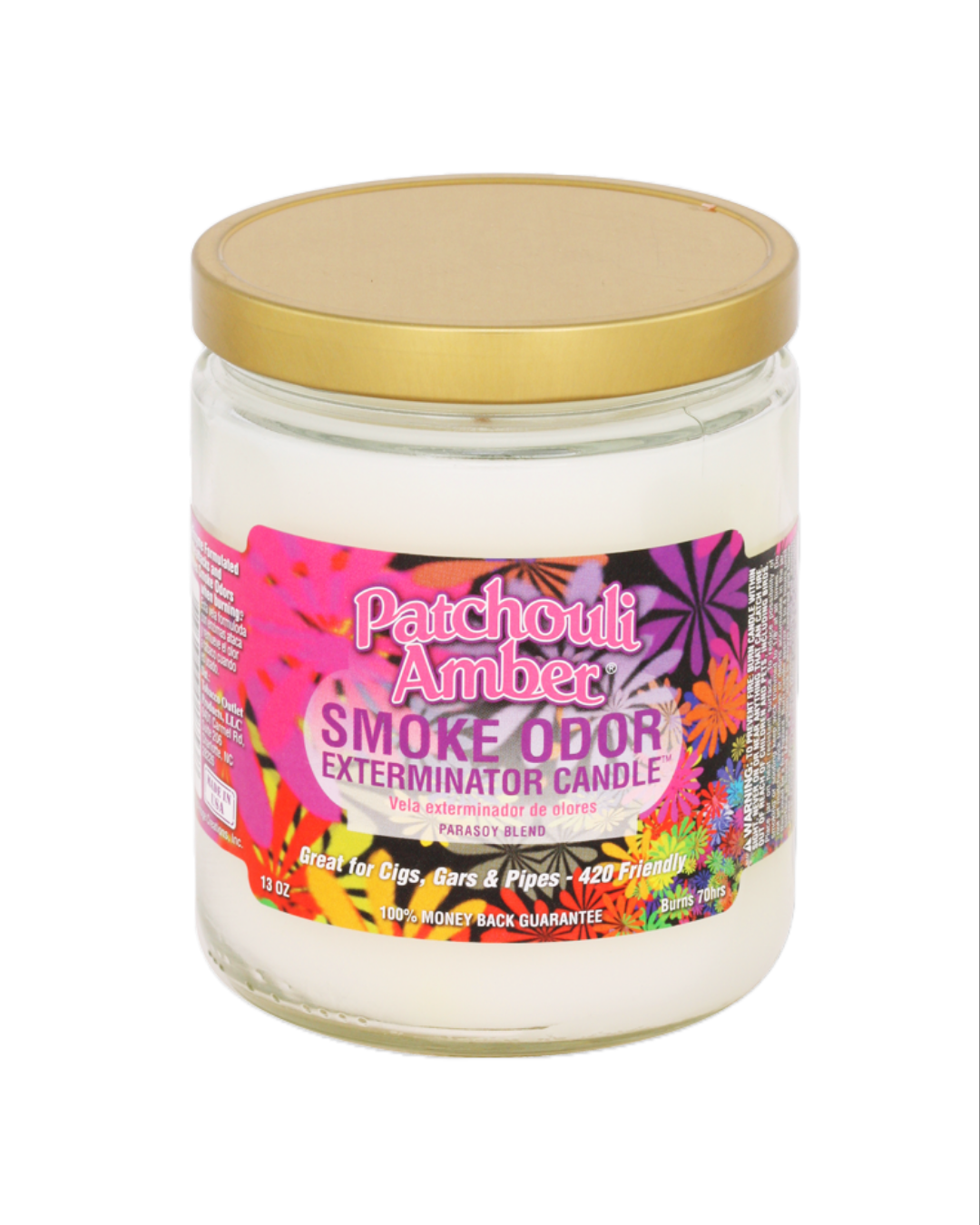 Vanilla-scented Smoke Odor Exterminator Candle, providing a warm, sweet fragrance that eliminates smoke and bad odors.