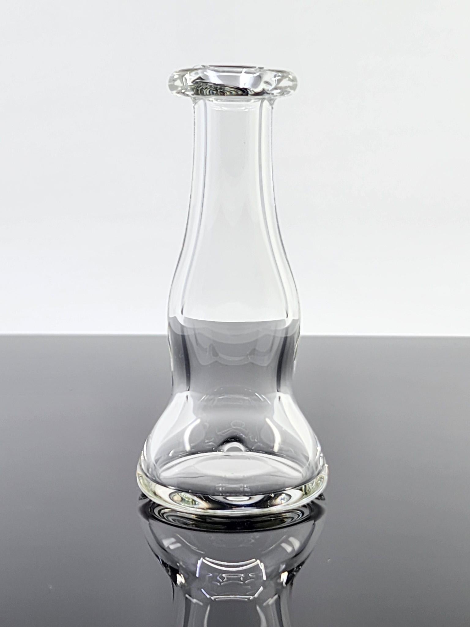 Soft Spoken Glass Clear Puffco Dry Top, 6.5"-7" height, 1.5" diameter, compatible with Peak and Peak Pro, designed to elevate your vaporizing experience.