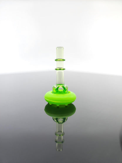 Style showcase of Spacewalk Glass 3DXL Colored Caps, adding personality to dabbing setups.