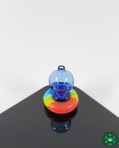 Close-up of the Spacewalk Glass Puffco Peak Caps, highlighting the high-quality borosilicate glass and precise craftsmanship for better heat retention and smoother hits.