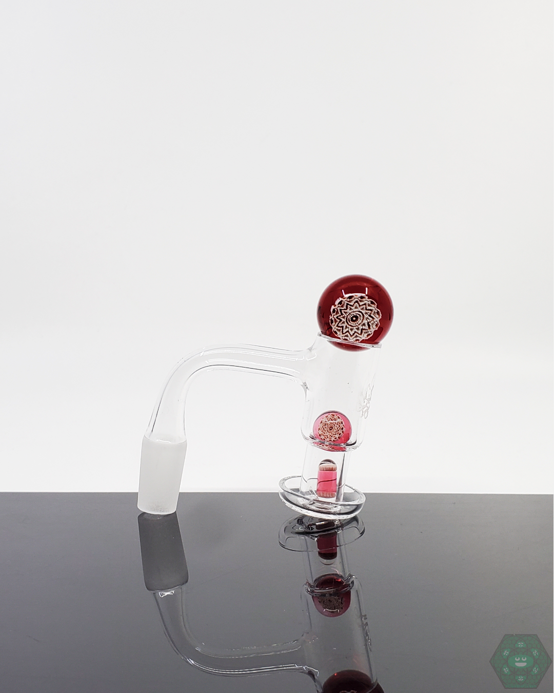 Steve H Glass Deluxe Slurper Set, crafted for 20-25mm quartz nails with terp valve, ensuring optimal vapor control and superior flavor.