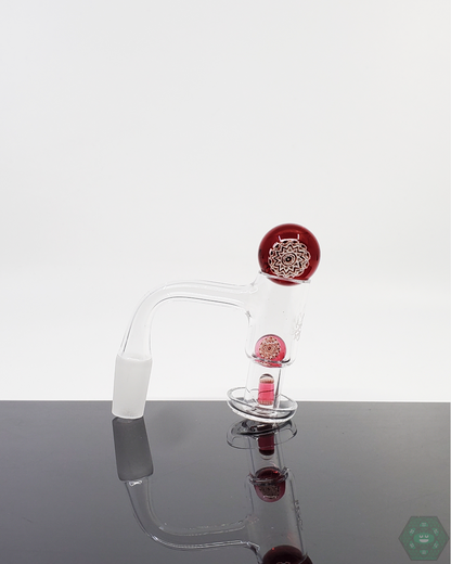 Steve H Glass Deluxe Slurper Set, crafted for 20-25mm quartz nails with terp valve, ensuring optimal vapor control and superior flavor.