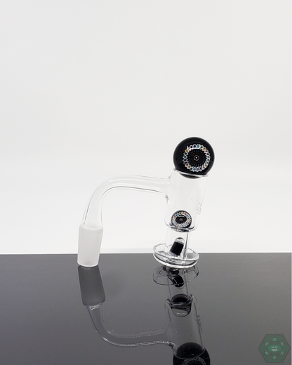 Steve H Glass Premium Slurper Set Bundle designed for 20-25mm quartz nails, featuring intricate design and terp valve for improved vapor production.