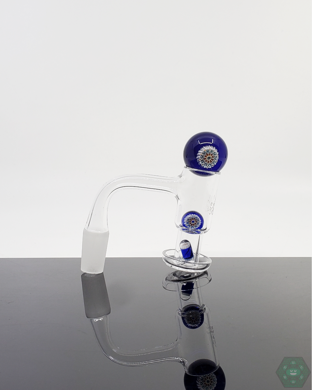 Steve H Glass Premium Slurper Set for 20-25mm quartz nails, includes terp valve and precise glasswork for enhanced airflow and flavor.