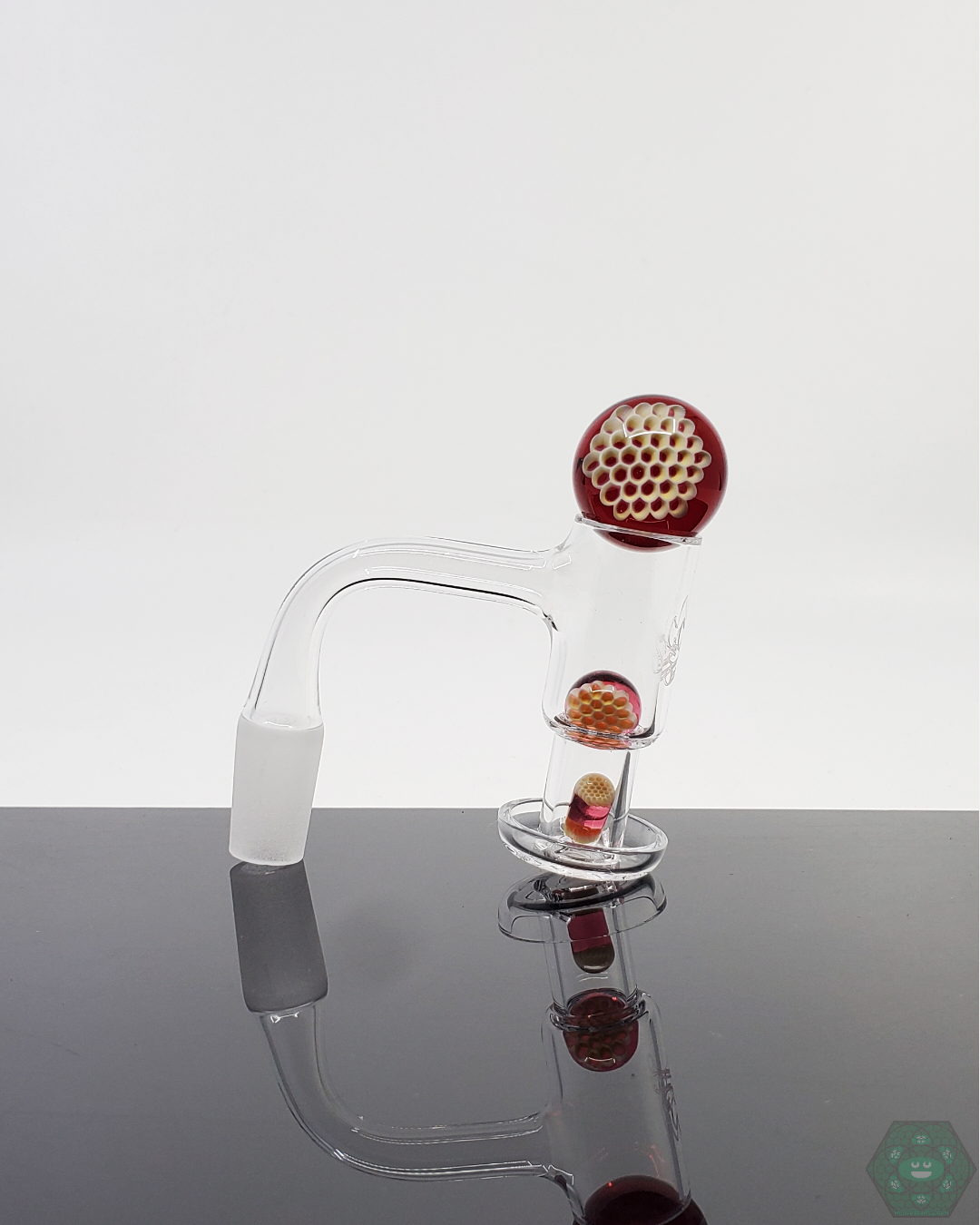 Steve H Glass Slurper Set Bundle with marble and terp pearls, crafted for superior airflow and flavor control in quartz nail setups.