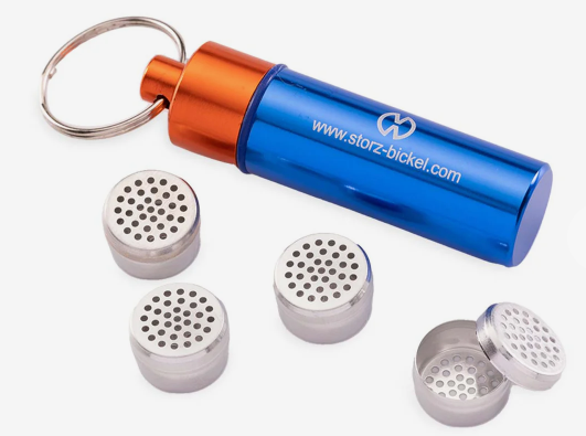 Storz & Bickel Capsule Caddy - Compact and durable 4-capsule holder, designed for discreet, odor-proof storage of vape capsules.