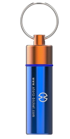 Storz & Bickel Capsule Caddy - Waterproof and odor-proof keychain holder for up to four dosing capsules, perfect for on-the-go use.