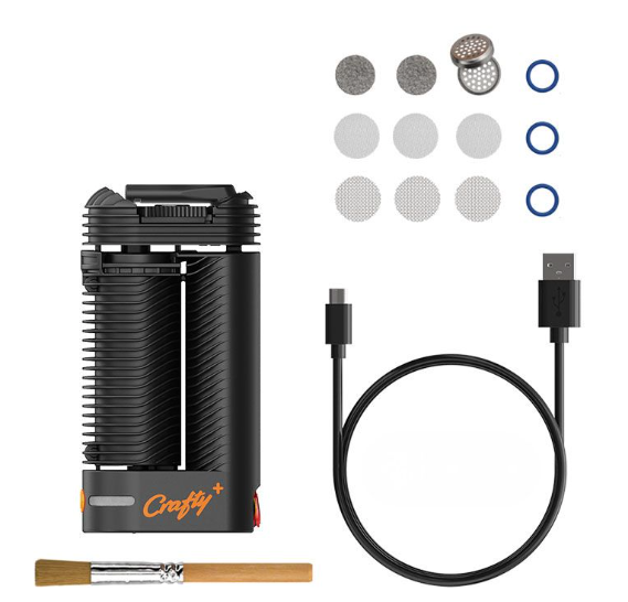 Storz & Bickel Crafty+ Portable Vaporizer, compact and lightweight at 135g, designed for efficient and portable dry herb vaping.

