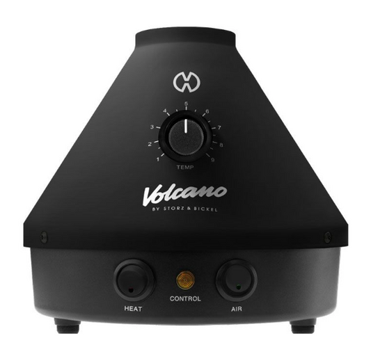 Storz & Bickel Volcano Classic Onyx Vaporizer, designed for dry herbs with full convection heating and a sleek matte black finish.