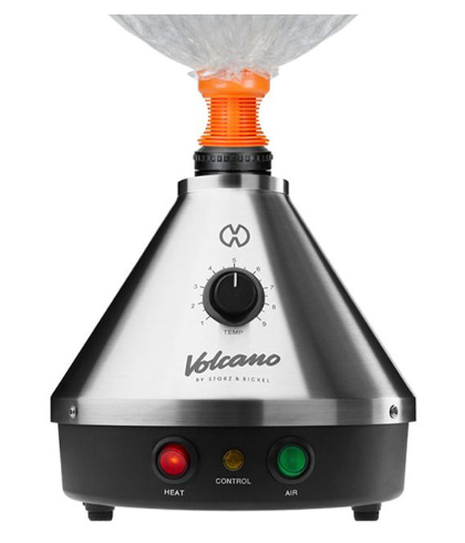 Storz & Bickel Volcano Classic Vaporizer Silver, with a 2-year warranty + 1 year upon registration for reliable performance.