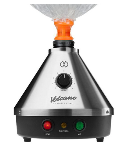 Storz & Bickel Volcano Classic Vaporizer Silver, with a 2-year warranty + 1 year upon registration for reliable performance.