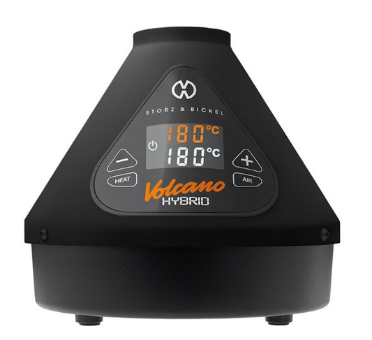Storz & Bickel Volcano Hybrid Onyx Vaporizer, designed for dry herbs with a fast heating process and easy inhalation via the Tube Kit or Valve Balloon.
