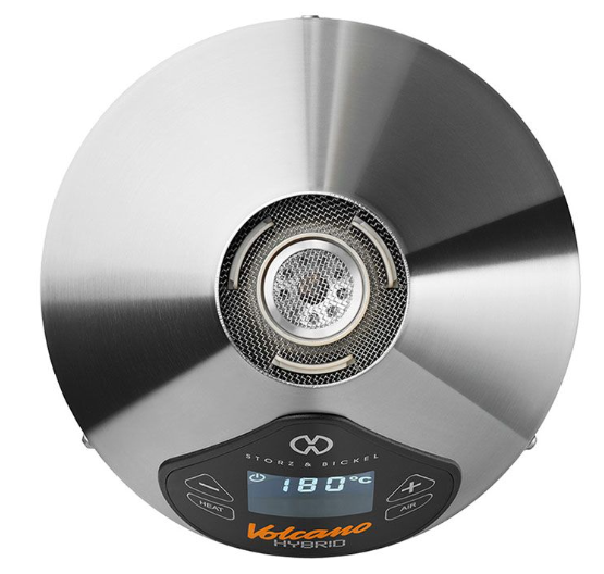 Storz & Bickel Volcano Hybrid Vaporizer with air jet producing 30L per minute for smooth and consistent vapor with minimal resistance.