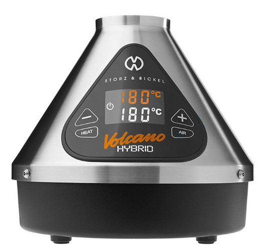 Storz & Bickel Volcano Hybrid Vaporizer Silver, with ceramic coated filling chamber and fast heating process, perfect for dry herbs.