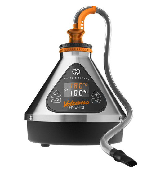 Storz & Bickel Volcano Hybrid Vaporizer, controlled via digital display or S&B WebApp, offering a customized vaping experience.