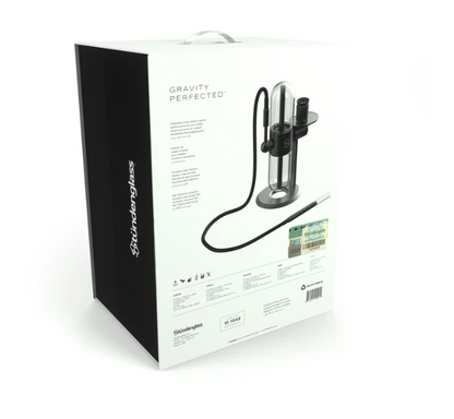 Reusable craft box with handle for the Stündenglass Gravity Infuser in black, designed for safe storage and easy transport.