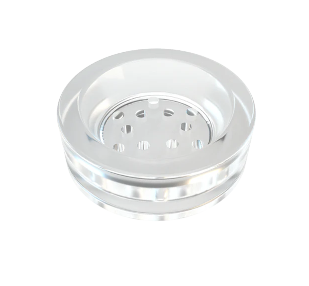 Pink Stündenglass Gravity Infuser with a 3-foot silicone hose attached for direct draws and smooth vapor delivery.