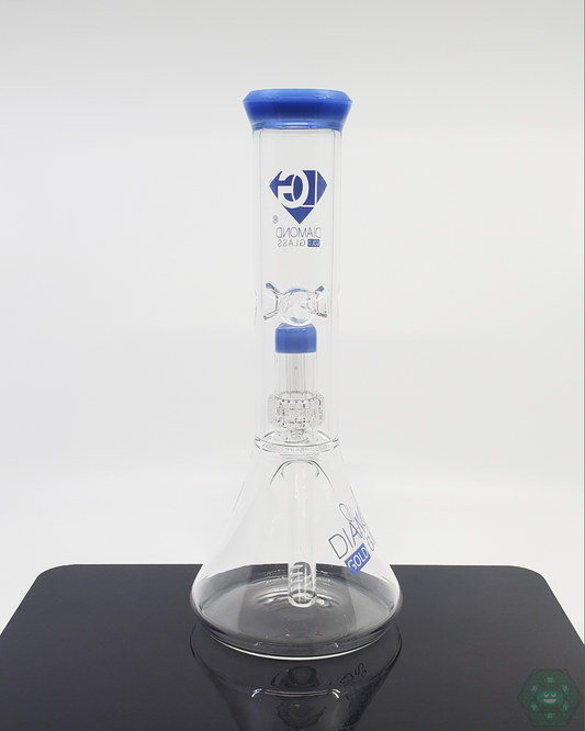 Stylish 11-inch Diamond Glass Beaker with matrix perc for top performance and smooth filtration