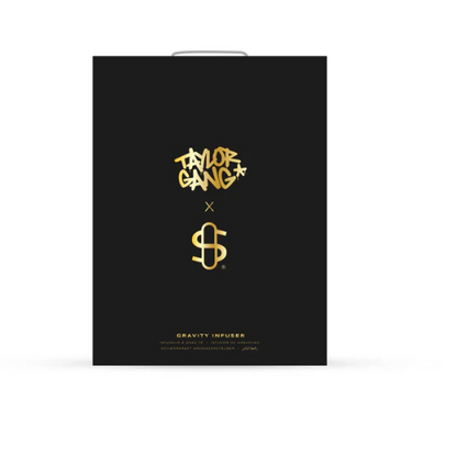  Detailed view of the borosilicate glass globes on the Taylor Gang x Stündenglass Gravity Infuser, highlighting its high-quality construction.