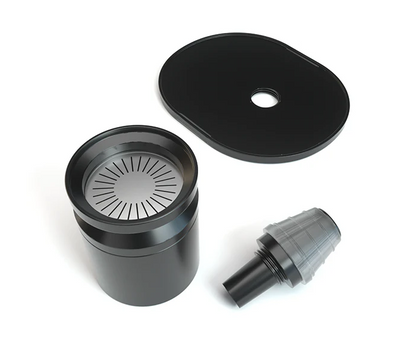 Taylor Gang x Stündenglass Gravity Infuser with a 3-foot silicone hose attached for direct, vaporous draws.