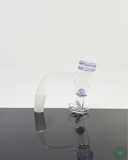 Teigeiro Glass Slurper Set Bundle featuring a deluxe marble and terp pearls, designed for enhanced airflow in 20-25mm quartz nails.