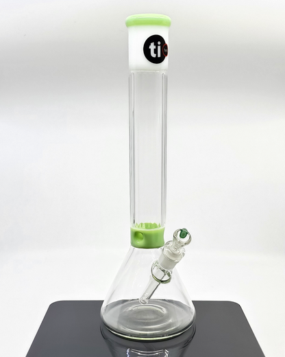 Side view of the Ti Ten Glass Banger Hanger, highlighting its compact design, 14mm joint, and sturdy construction for reliable performance.
