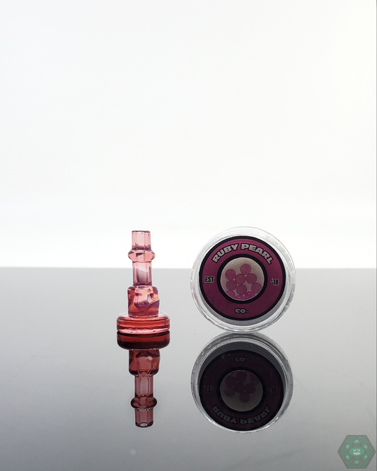 Tokr Glass 3DXL Peak Pro Cap in pink, featuring 3MM pearls for enhanced dabbing control and aesthetic appeal.