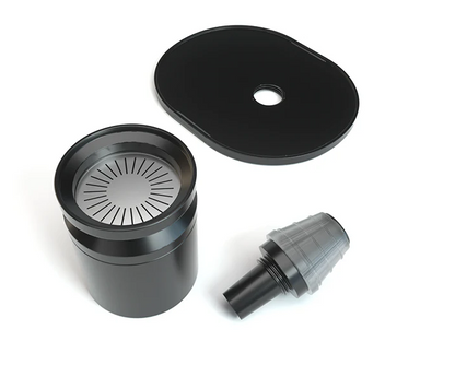 Tyson 2.0 x Stündenglass Gravity Infuser with an infusion chamber kit and glass liner, designed for mixology, hookah, and aromatherapy.
