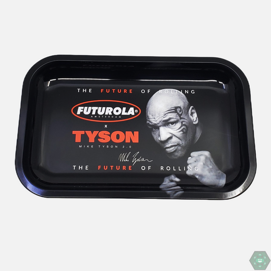 Tyson 2.0 x Futurola Premium Rolling Tray, a sturdy and stylish tray perfect for enthusiasts and collectors