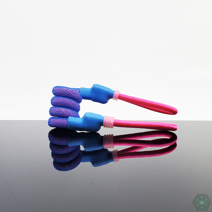 Tuff Tethers - Premium Original Coil Tether (Mesh Added). Fits Puffco Peak + Peak Pro V1 & V2. Fits Any Cap w/ Adjustable Rubber Bands. @Tufftethers