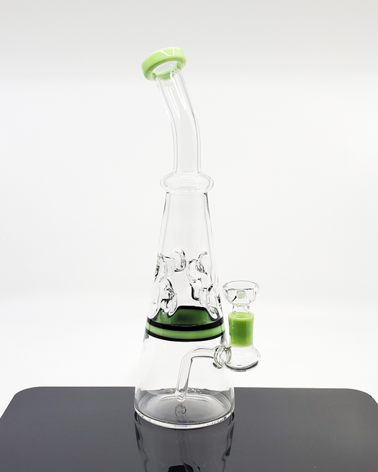  Urban Glass 10.5” Cone Beaker with a classic design and stable base, providing smooth hits and reliable performance for a durable smoking experience.