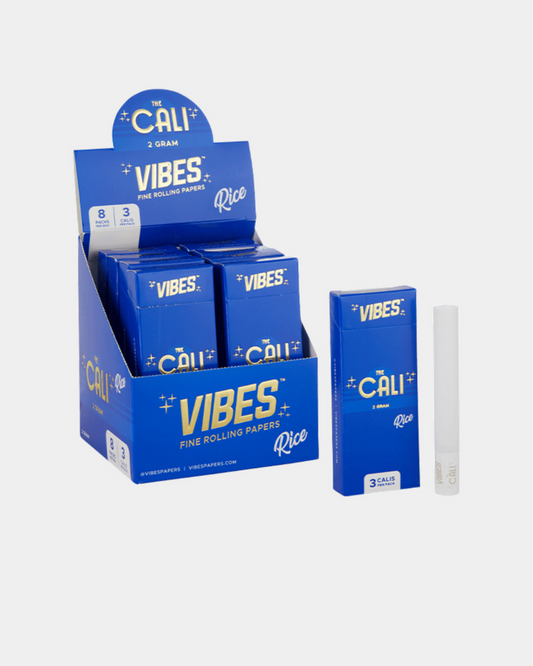 Vibes Pre-Rolled Cali Rice Cones 2g – Smooth-burning cones for large sessions, offering a slow, even burn and enhanced smoking experience.