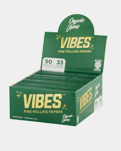 Vibes Rolling Papers – Premium rice, ultra-thin, and organic hemp options for a smooth, even burn and purer flavor.