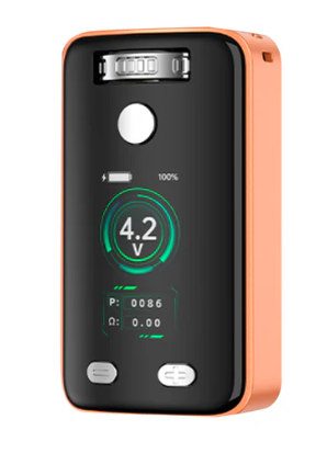 Yocan Uni 3.0 digital display screen showcasing temperature settings and animated interface.