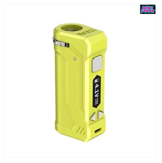  Yocan UNI Pro 650mAh Cart Battery package contents, including the battery mod, magnetic 510 ring, and USB cable.