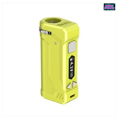  Yocan UNI Pro 650mAh Cart Battery package contents, including the battery mod, magnetic 510 ring, and USB cable.