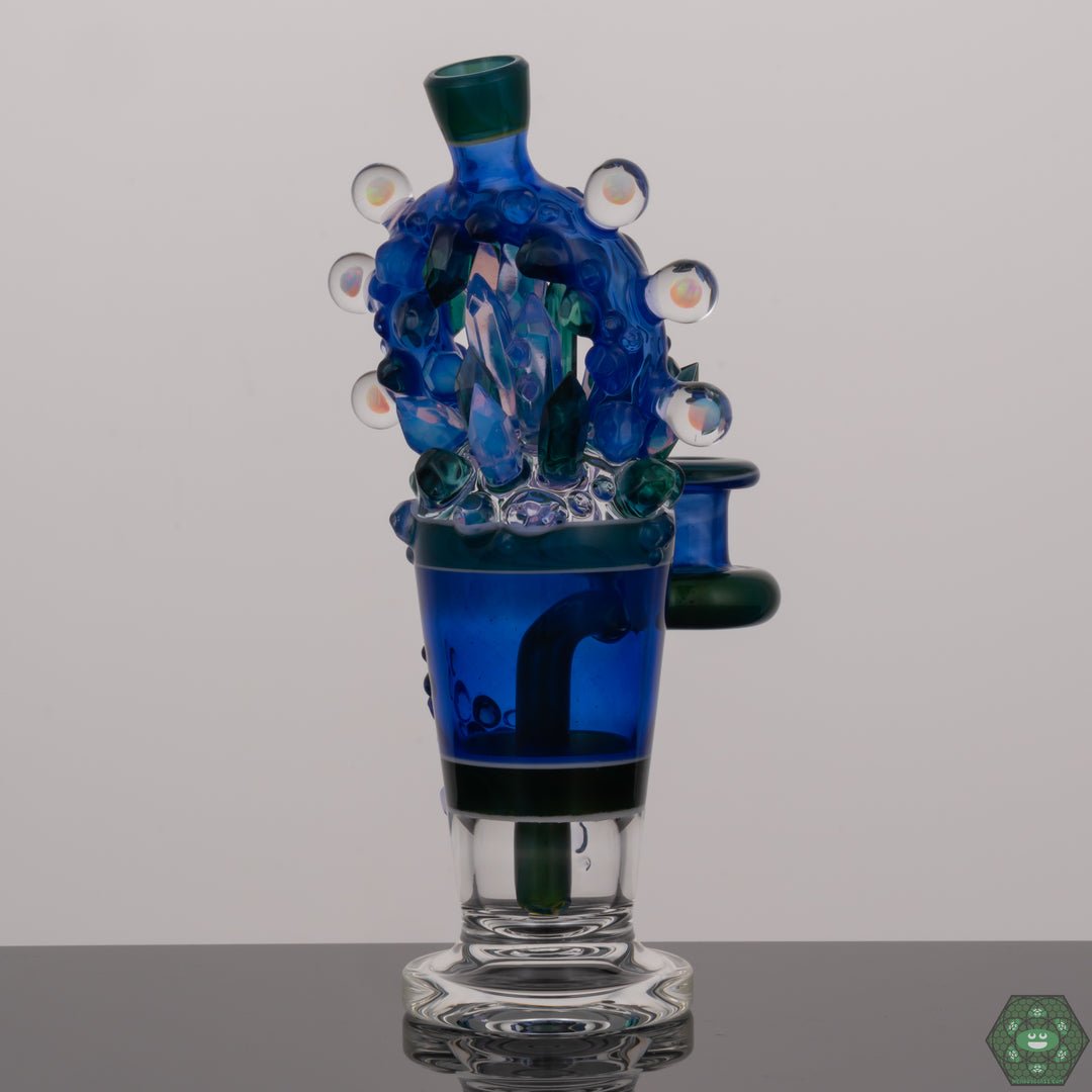 Mini Tube with 2-Hole Perc: This heady glass piece is equipped with a 2-hole percolator for smooth filtration.