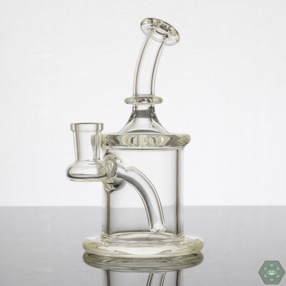 7 Ten Glass Clear Mini Tube, 10mm joint, designed for smooth and filtered smoking experience.