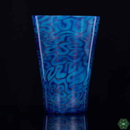 Blue Brain Tech Pint Glass by Algae Glass - Artful, Handcrafted Collectible Pint