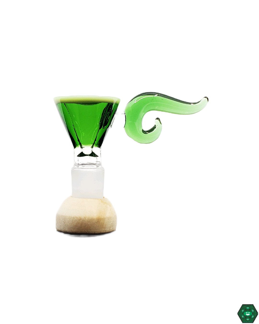American Style Glass Slide with Horn Handle for Hookah. Enhance your smoking experience with this high-quality, smooth-burning glass slide.