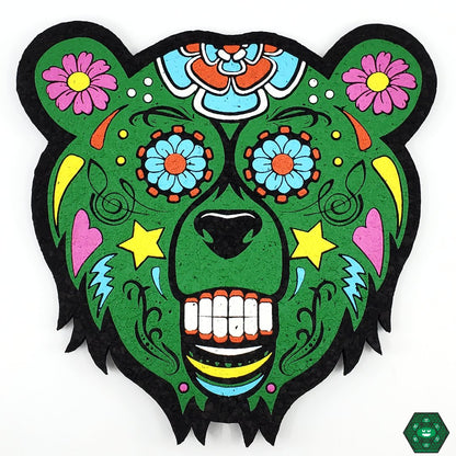 Bear Candy Mood Mat - Bear Quartz. A stylish and protective dab mat to enhance your dabbing setup.