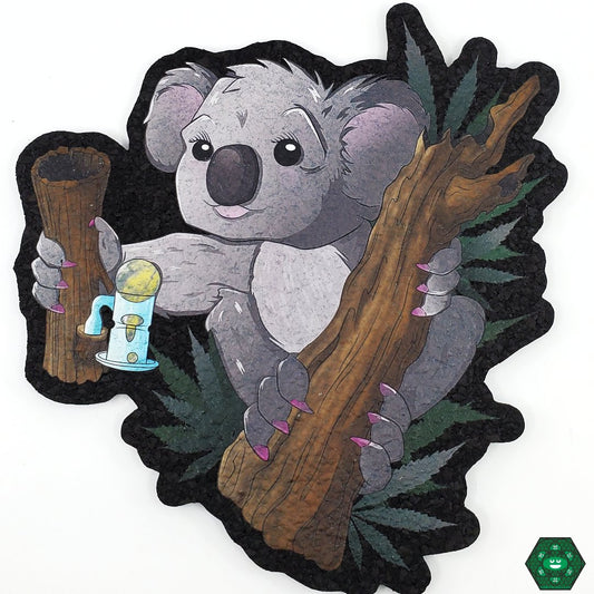 Bear Quartz X Koala Puffs - Slurper Mood Mat. A collaboration between Bear Quartz, Koala Puffs, and Moodmats. This protective surface features an eye-catching design and durable construction.


