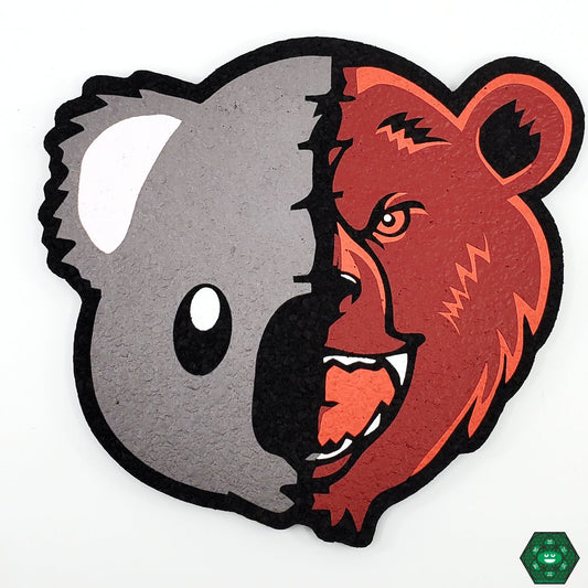 Bear Quartz x Koala Puffs Mood Mat | Limited Edition | Eco-Friendly Surface Protector. This collaborative mood mat combines fun design with eco-friendly materials, perfect for protecting surfaces with style.