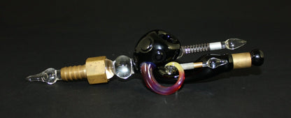 Bearclaw Dry Pipe - Unique Handcrafted Glass Pipe. Add this uniquely designed handcrafted piece to your collection. Offers both style and functionality for dry herb enthusiasts.