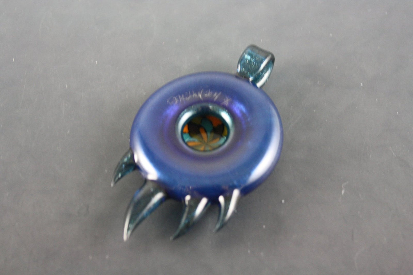 Bearclaw Pendant - Filla #3. A limited-edition, handcrafted glass pendant perfect for any art glass collection.