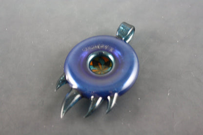 Bearclaw Pendant - Filla #3. A limited-edition, handcrafted glass pendant perfect for any art glass collection.