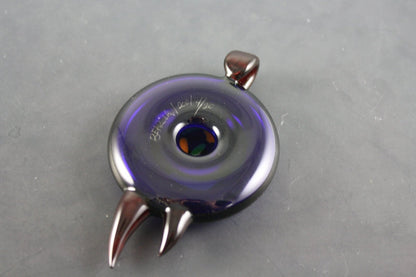 Bearclaw Pendant - Filla #4. A limited-edition, handcrafted glass pendant perfect for any art glass collection.