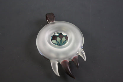 Bearclaw Pendant - Filla #8. A collectible piece of glass art, this vibrant pendant will be a standout in any collection.