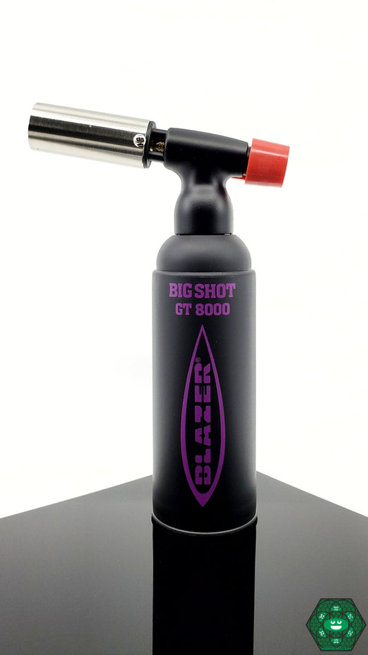  Big Shot GT 8000 Black+ Series Purple - High-Performance Butane Torch. Blazer's patented flame control for precision heating. Adjustable 2500°F flame, durable build, and refillable design.


