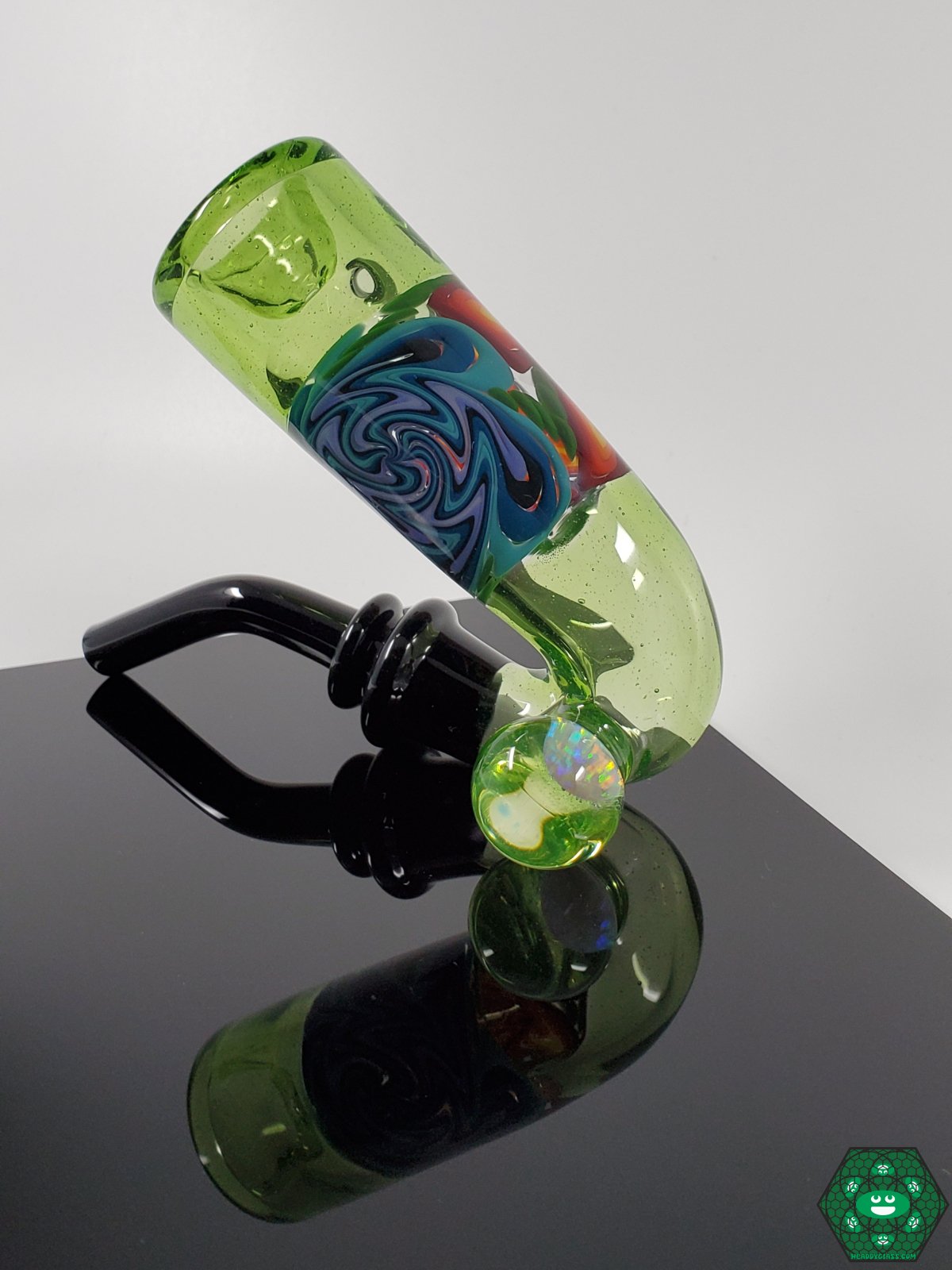 Bigfoot x Bowman Sherlock Pipe - Limited Edition Glass. A collaboration piece showcasing limited edition artistry and high-quality glass.